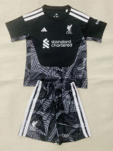 26-27 LIV Black Goalkeeper Kids Soccer Jersey