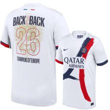 25-26 PSG Away Have 2 Stars Champions of Europe 26 Fans Soccer Jersey