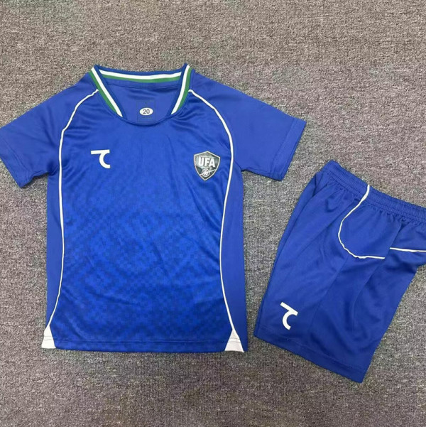 26-27 Uzbekistan Home Kids Soccer Jersey