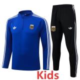 26-27 Argentina Fancy blue Kids Half Pull Tracksuit #E26053(童装)(半拉链)