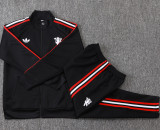 26-27 Man Utd Black Kids Jacket Tracksuit #E26065(童装)
