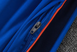 26-27 France Fancy blue Kids Half Pull Tracksuit #E26058(童装)(半拉链)