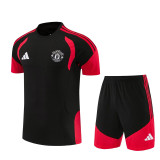 26-27 Man Utd Black Training Short Suit