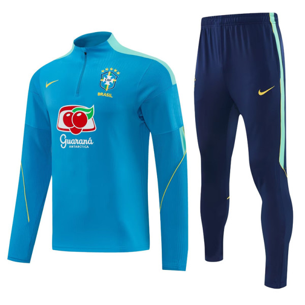 26-27 Brazil Lake blue Half Pull Tracksuit (半拉链)
