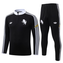 26-27 JUV Black Half Pull Tracksuit #B26064(半拉链)