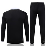 26-27 JUV Black Half Pull Tracksuit #B26064(半拉链)