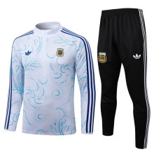 26-27 Argentina White Half Pull Tracksuit #B26063(半拉链)