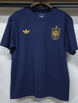 26-27 Spain Royal blue High Quality Casual T-Shirt (三叶草)