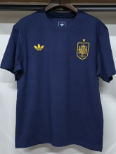 26-27 Spain Royal blue High Quality Casual T-Shirt (三叶草)