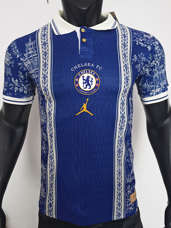 26-27 CHE Royal Blue Casual Edition Player Version Training shirts (飞人标)