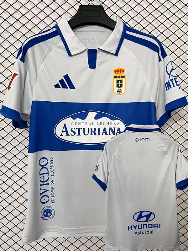 26-27 Real Oviedo Home Fans Soccer Jersey