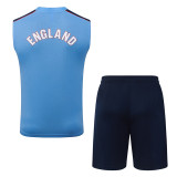 26-27 England Light blue Tank top and shorts suit #D26054