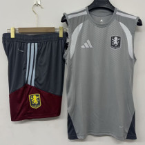 26-27 Aston Villa Gray Tank top and shorts suit (背心短裤)