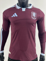 26-27 Aston Villa Home Long Sleeve Player Version Soccer Jersey (长袖球员)