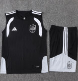 26-27 Spain Black Tank top and shorts suit #D26057
