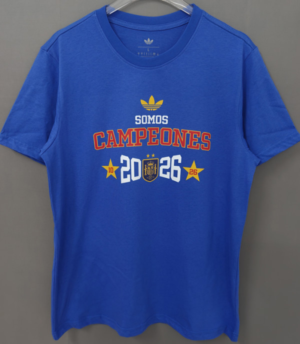 2026 Spain Fancy blue Campeones High Quality T-Shirt (三叶标)