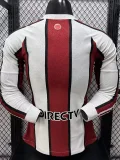 26-27 River Plate Away Long Sleeve Player Version Soccer Jersey