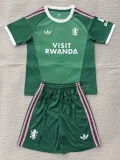 26-27 Aston Villa Green Goalkeeper Kids Soccer Jersey