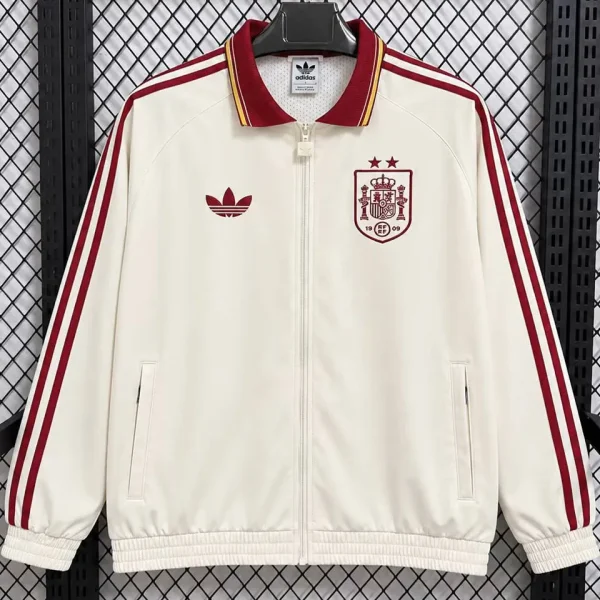 2026/27 Spain White Windbreaker 2 Stars 2星