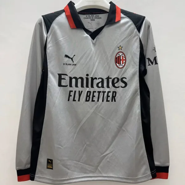 2026/27 AC Milan Grey Fans Long Sleeve Soccer Jersey