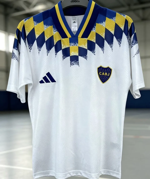 26-27 Boca Retro Style White Fans Soccer Jersey