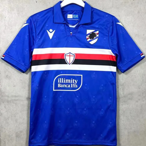 26-27 Sampdoria Home Blue Fans Soccer Jersey