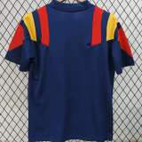 26-27 Spain Royal Blue Cotton Retro Style T-shirt