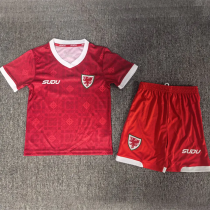 27-28 Wales Home Red Kids Soccer Jersey