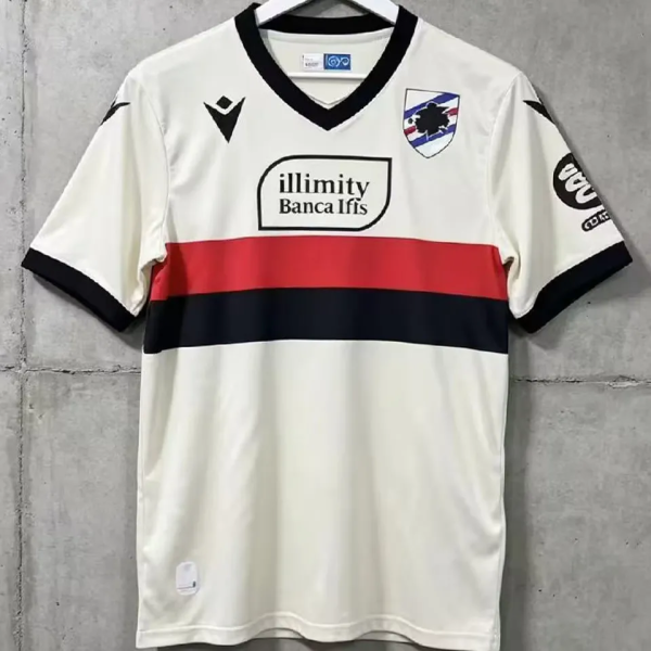 26-27 Sampdoria Away White Fans Soccer Jersey