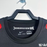 Santos FC Retro Soccer Jersey Black Edition Long Sleeve Custom Shirt 2012