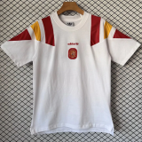 26-27 Spain White Cotton Retro Style T-shirt