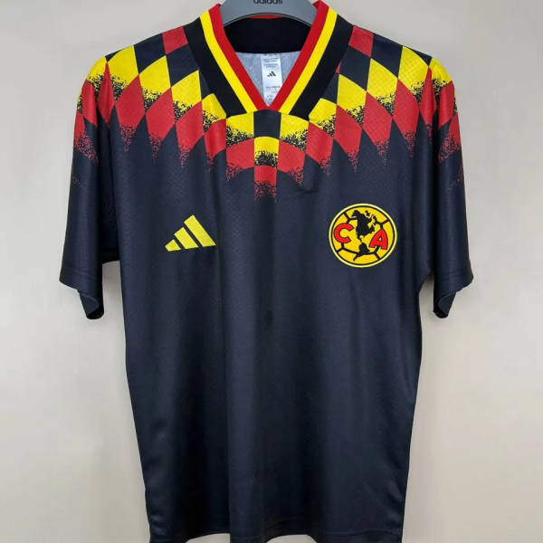26-27 Club America Retro Style Black Fans Soccer Jersey