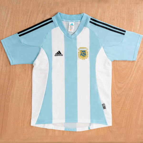 2002 Argentina Home Retro Soccer Jersey