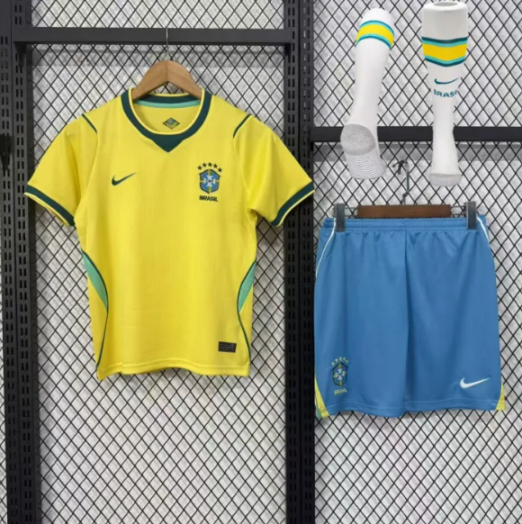 Brazil 2026 World Cup Home Kids Suit & Socks