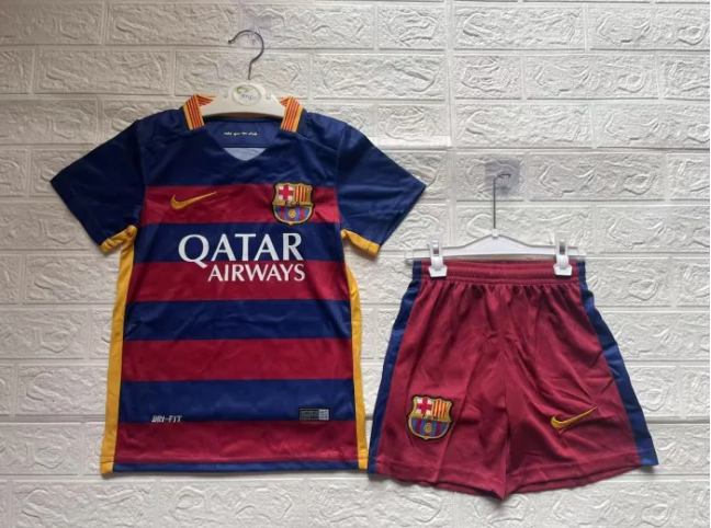 Barcelona Home Retro Kids Suit 2015/16