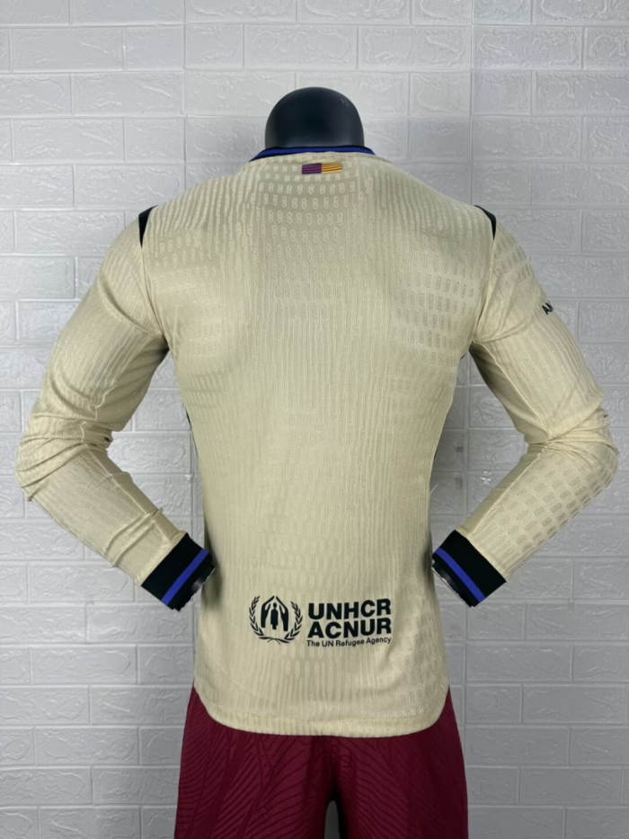Barcelona Away Player Long Sleeve Jersey 25/26