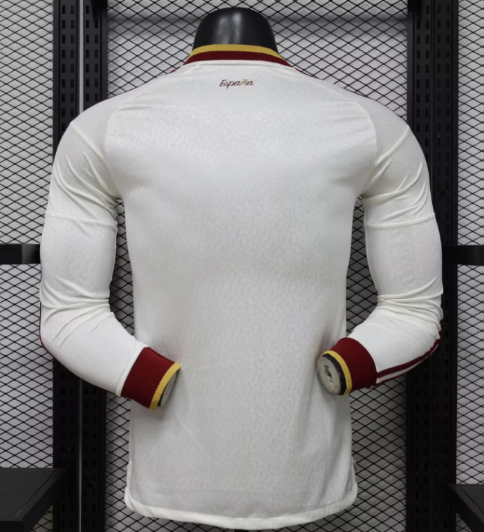Spain 2026 FIFA World Cup Away Player Version Long Sleeve Jersey