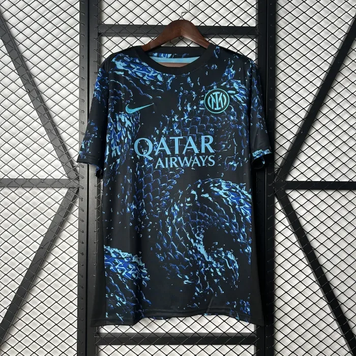 Inter Milan Blue Scale Pattern Man Jersey 25/26