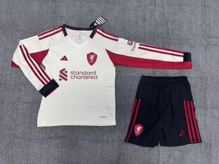 Liverpool Away Long Sleeve Kids Suit 25/26