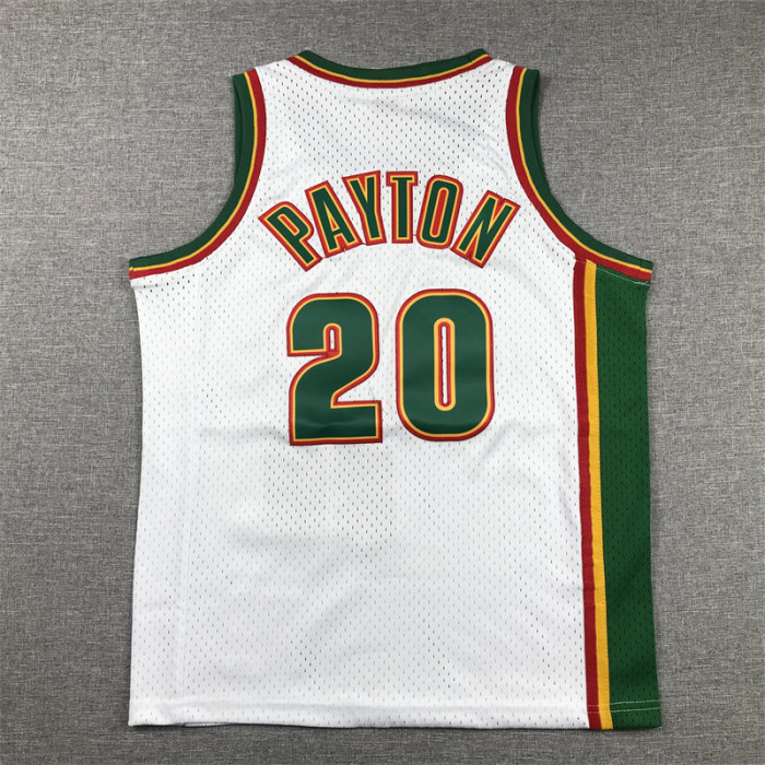 Seattle SuperSonics Kids Jersey White Classics Edition 95/96 NO.20 PAYTON