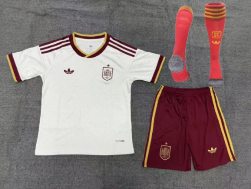 Spain 2026 World Cup Away Kids Suit & Socks