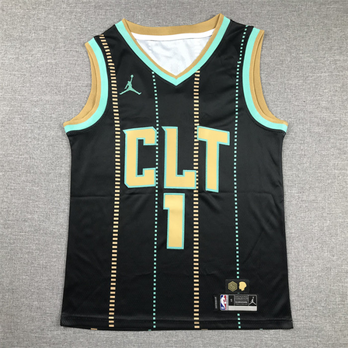 Charlotte Hornets Kids Jersey City Edition 22/23 NO.1 BULL