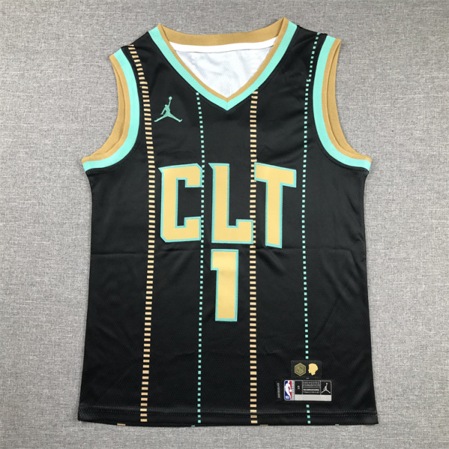 Charlotte Hornets Kids Jersey City Edition 22/23 NO.1 BULL