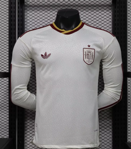 Spain 2026 FIFA World Cup Away Player Version Long Sleeve Jersey