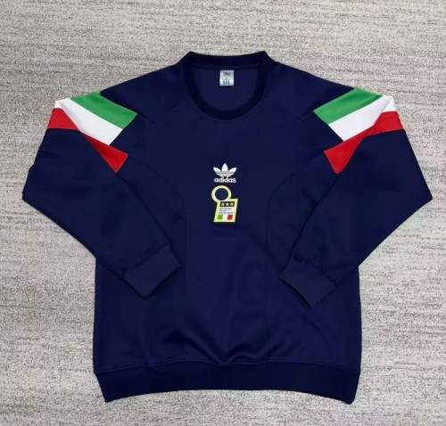 2025 Italian navy long sleeve padded sweater S-4XL