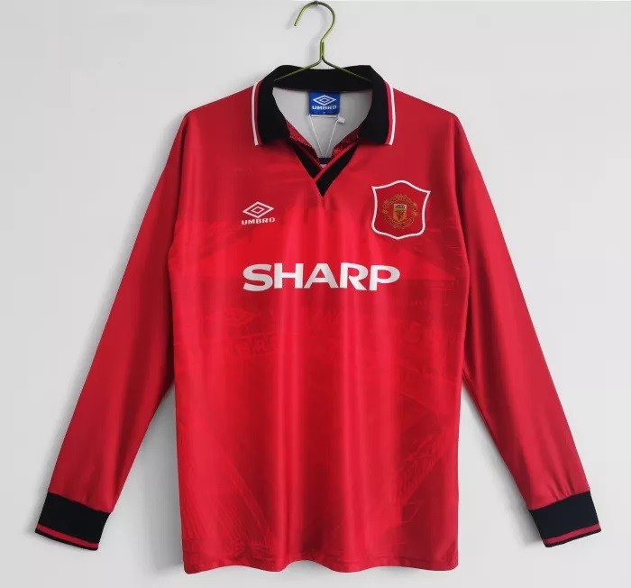 Manchester United Home Long Sleeve Retro Jersey 1994/96