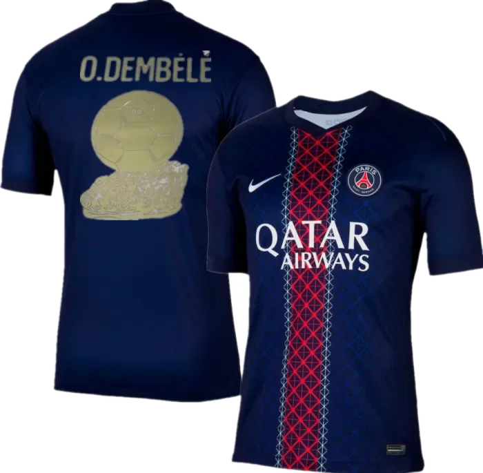 Paris Saint Germain O.DEMBÉLÉ 2025 BALLON D'OR Player Jersey
