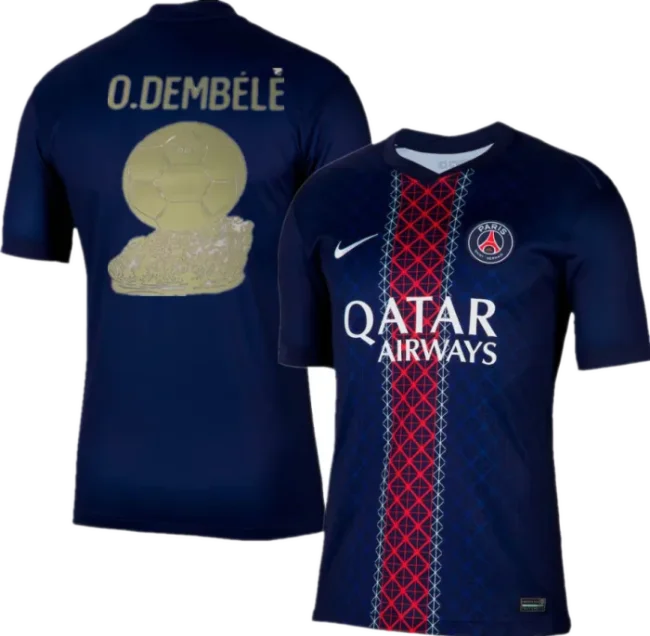 Paris Saint Germain O.DEMBÉLÉ 2025 BALLON D'OR Player Jersey