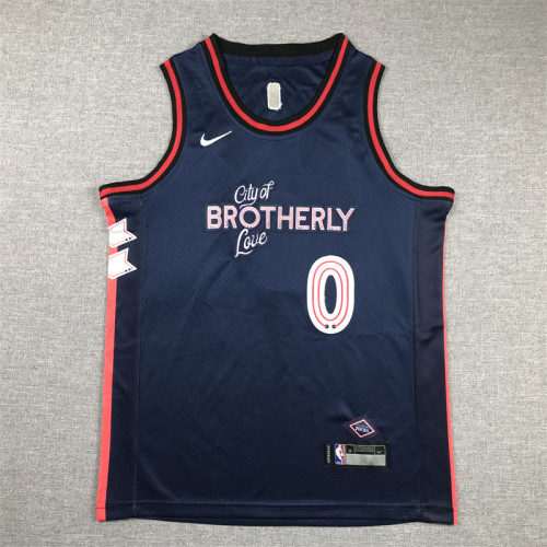 Philadelphia 76ers KIds Jersey Blue City Edition 23/24 NO.0 MAXEY