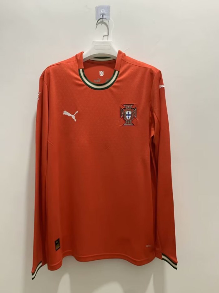 Portugal Euro 2025 Home Long Sleeve Man Jersey
